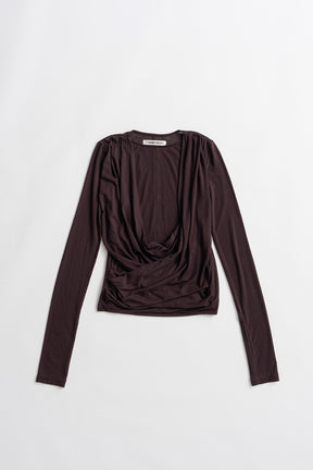 Cashmere Silk Blend Drape Top - 2026AUTUMN