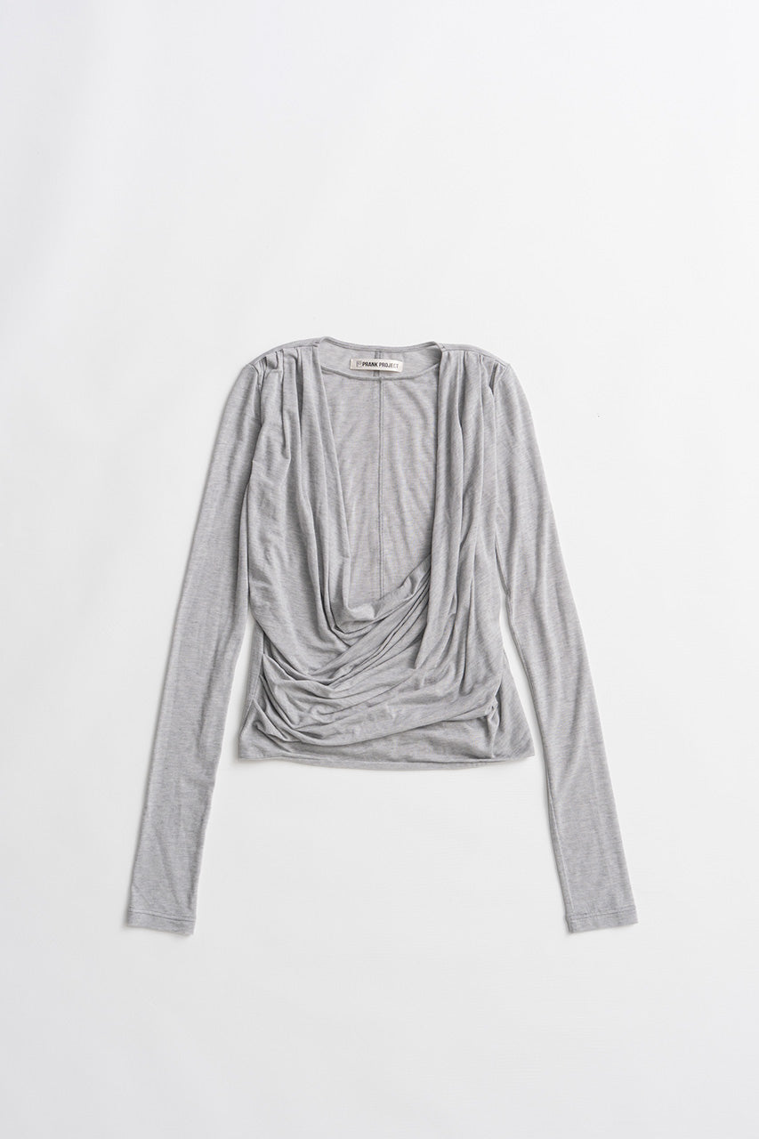 Cashmere Silk Blend Drape Top - 2026AUTUMN