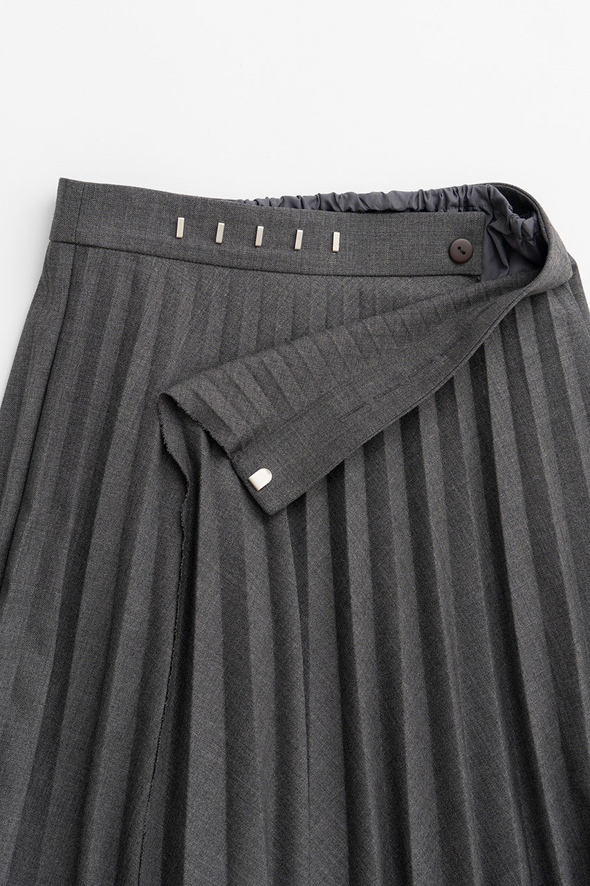 Random Pleated Wrap Skirt - 2026AUTUMN