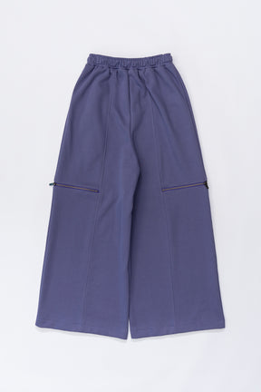 【SALE】Zipper Slit Ribbed Cardboard Knit Pants