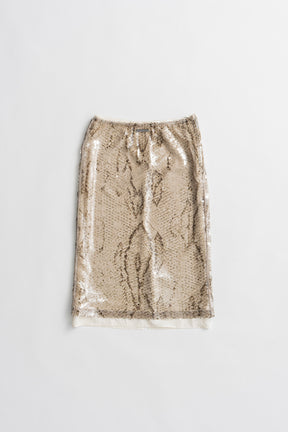 Sequin Python Midi Skirt - 2026AUTUMN