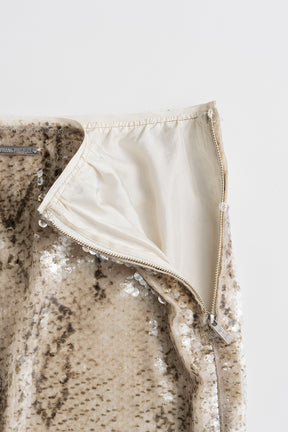 Sequin Python Midi Skirt - 2026AUTUMN