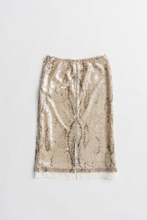 Sequin Python Midi Skirt - 2026AUTUMN