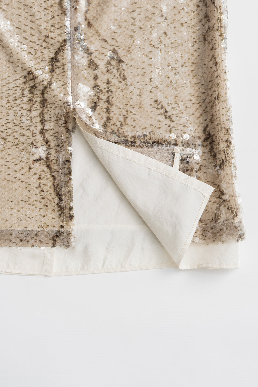 Sequin Python Midi Skirt - 2026AUTUMN