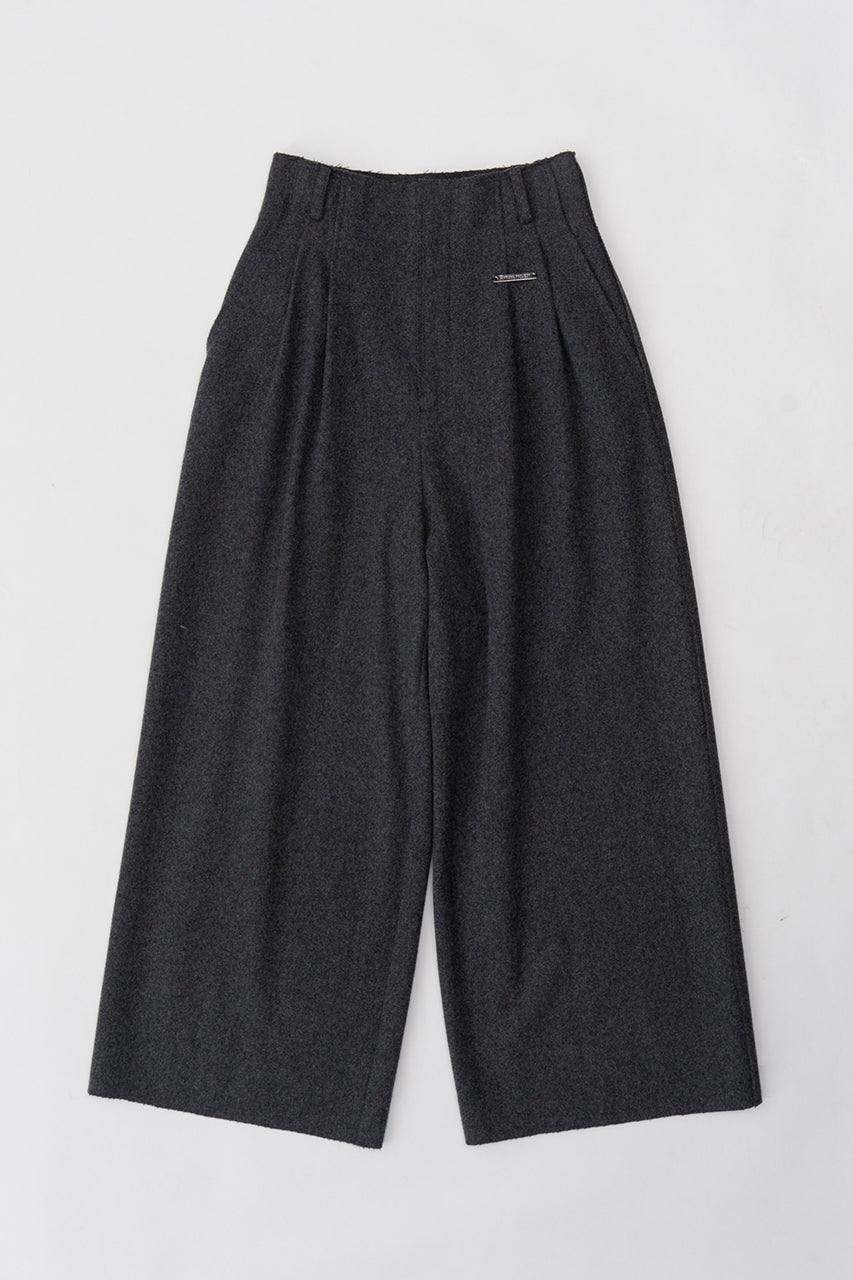 Super100 Cut Off Wool Pants