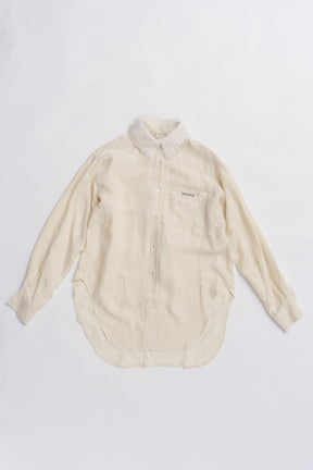 Feather Collar Shirt - 2025 AUTUMN