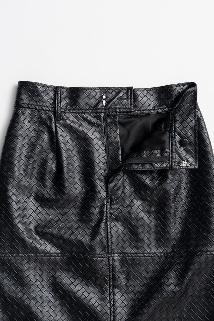 Belt Combination Faux Leather Skirt - 2026AUTUMN