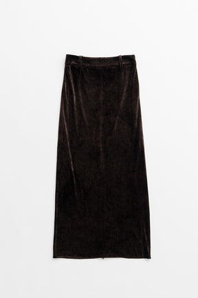 Velour Pencil Long Skirt - 2026AUTUMN