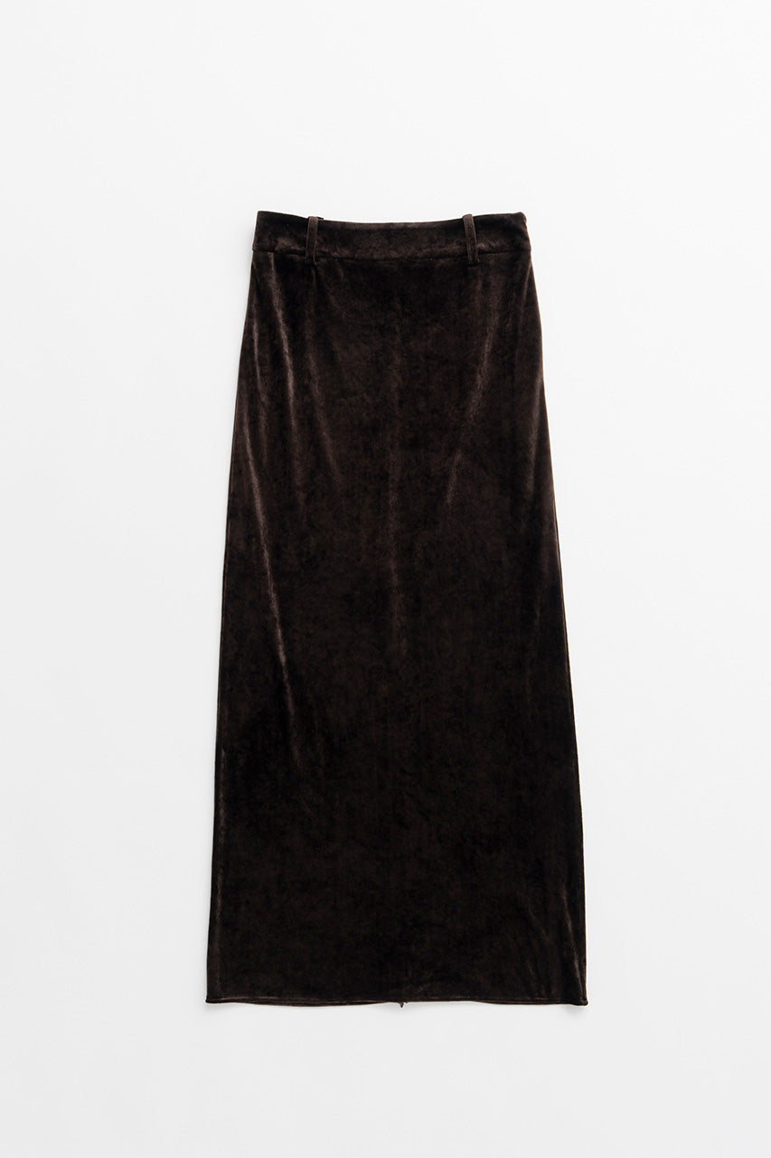 Velour Pencil Long Skirt - 2026AUTUMN