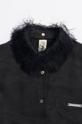 Feather Collar Shirt - 2025 AUTUMN