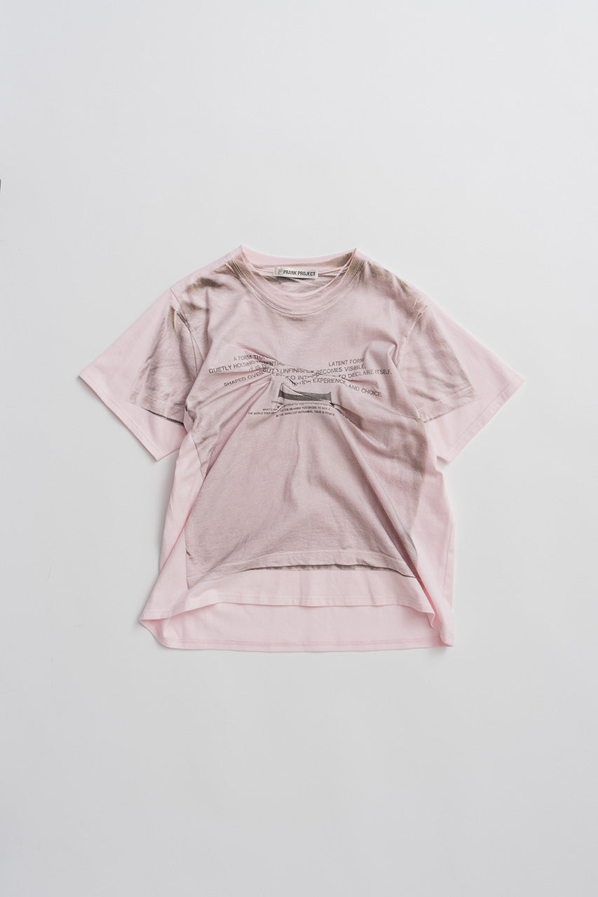 Fake Print Random Tack T-Shirt - 26SUMMER 2nd