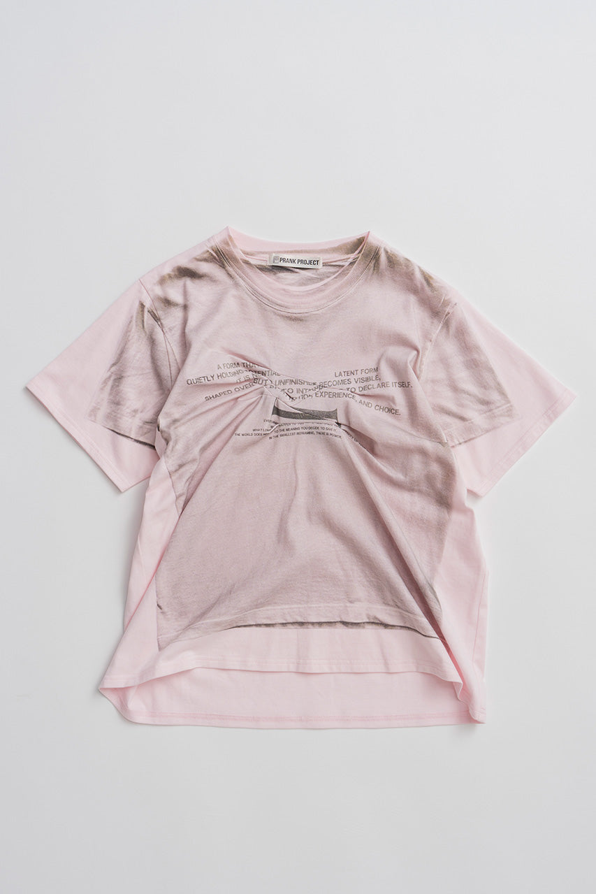 Fake Print Random Tack T-Shirt - 26SUMMER 2nd