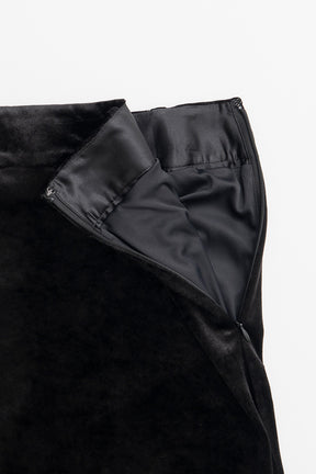 Velour Pencil Long Skirt - 2026AUTUMN