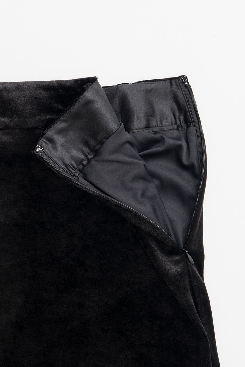 Velour Pencil Long Skirt - 2026AUTUMN