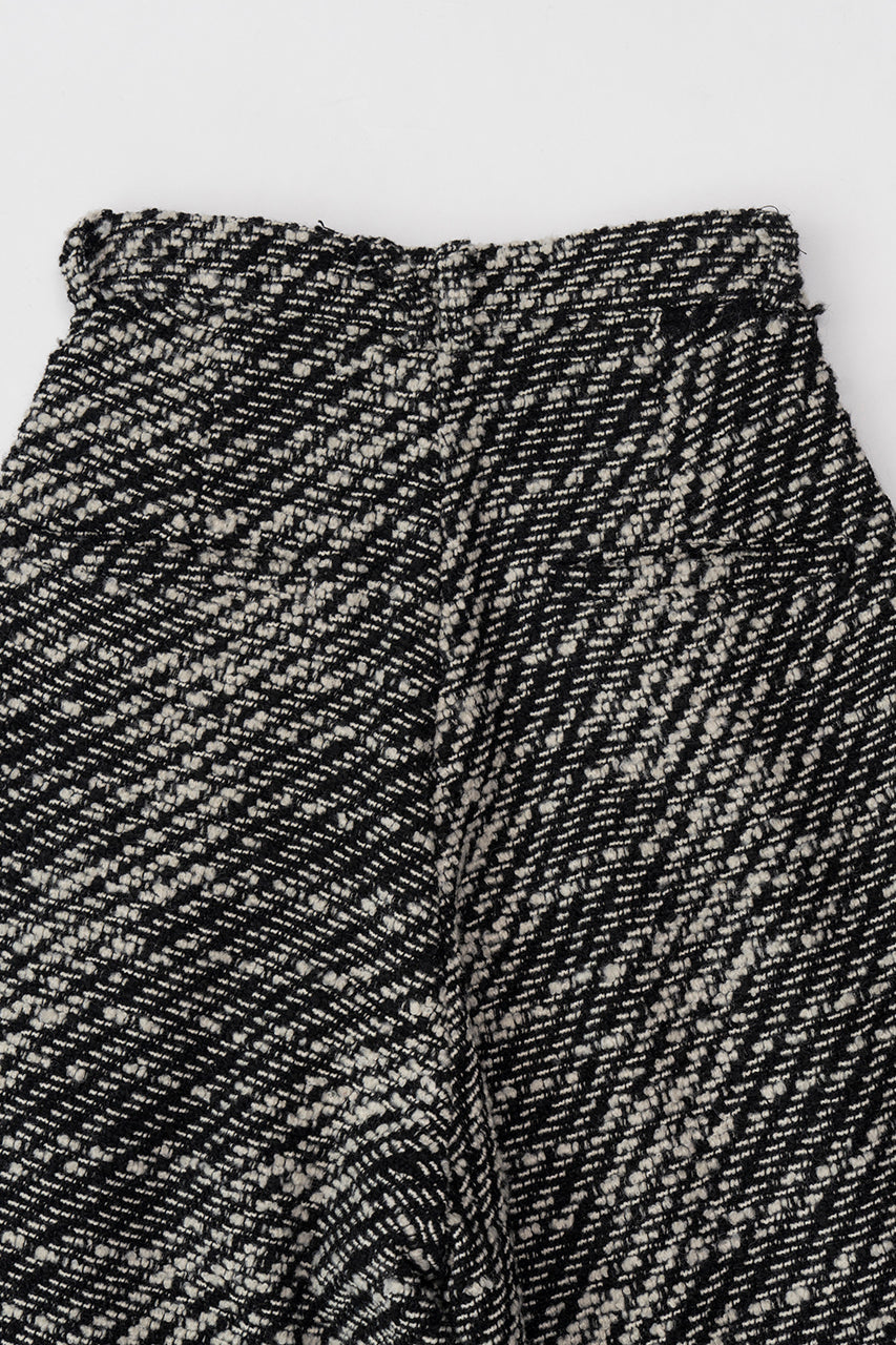 Tweed Damaged Volumenous Wide Pants