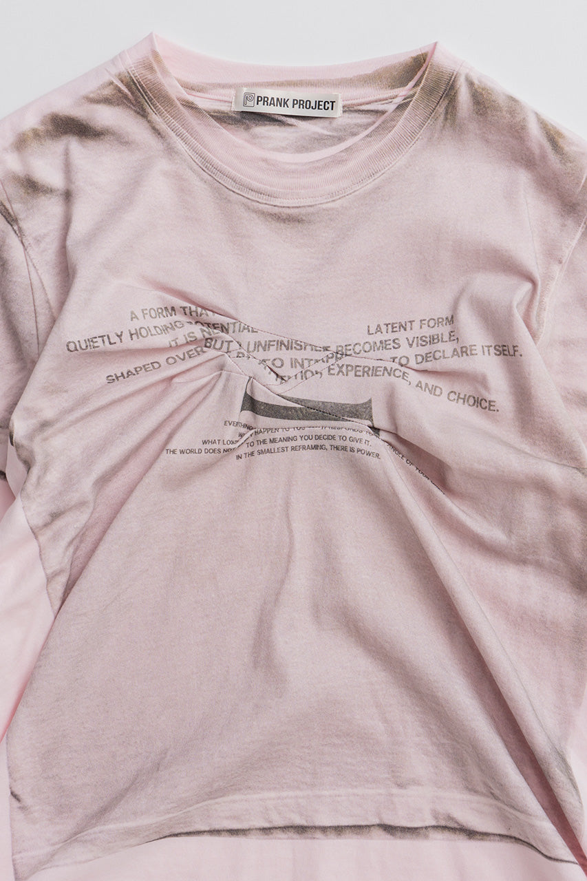 Fake Print Random Tack T-Shirt - 26SUMMER 2nd