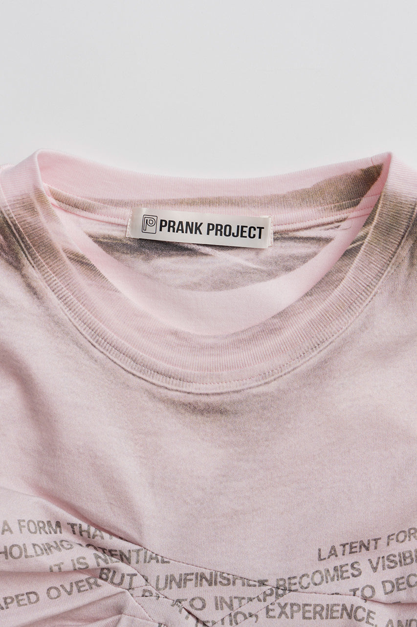 Fake Print Random Tack T-Shirt - 26SUMMER 2nd