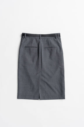 Double-Waist Drape Midi Skirt - 2026AUTUMN