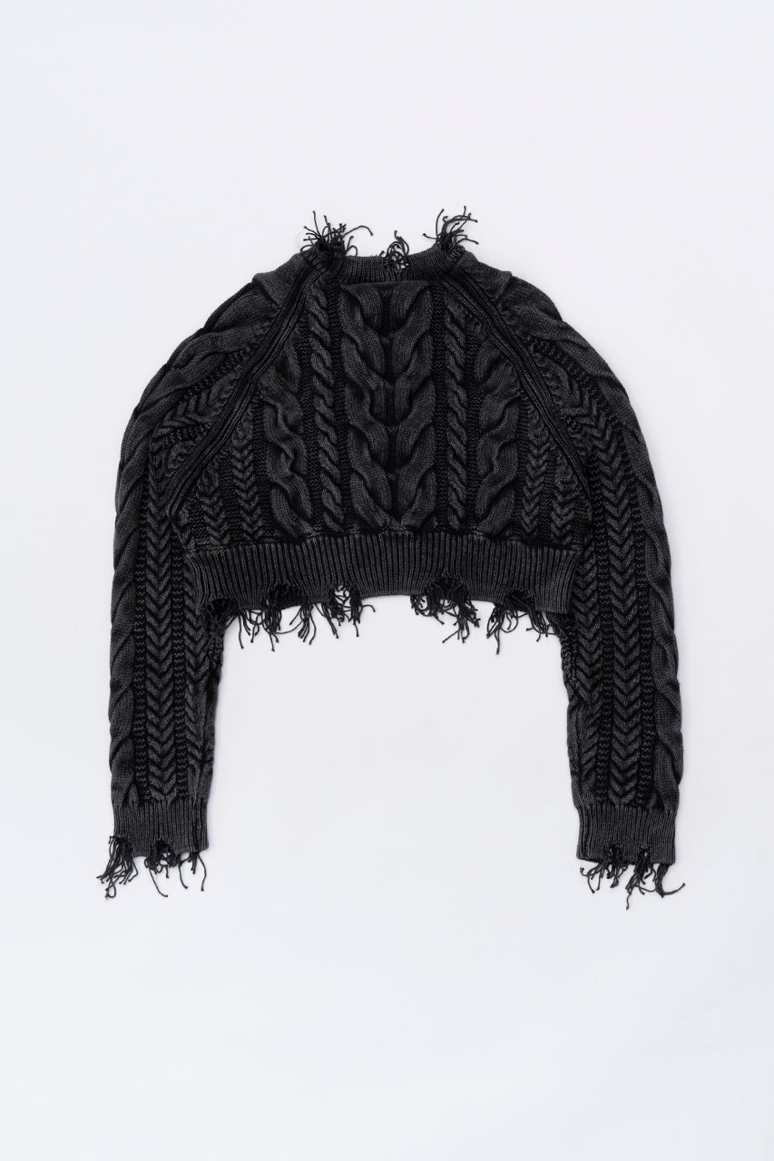 【23AUTUMN PRE ORDER】Over-die Chemical Cable Knit