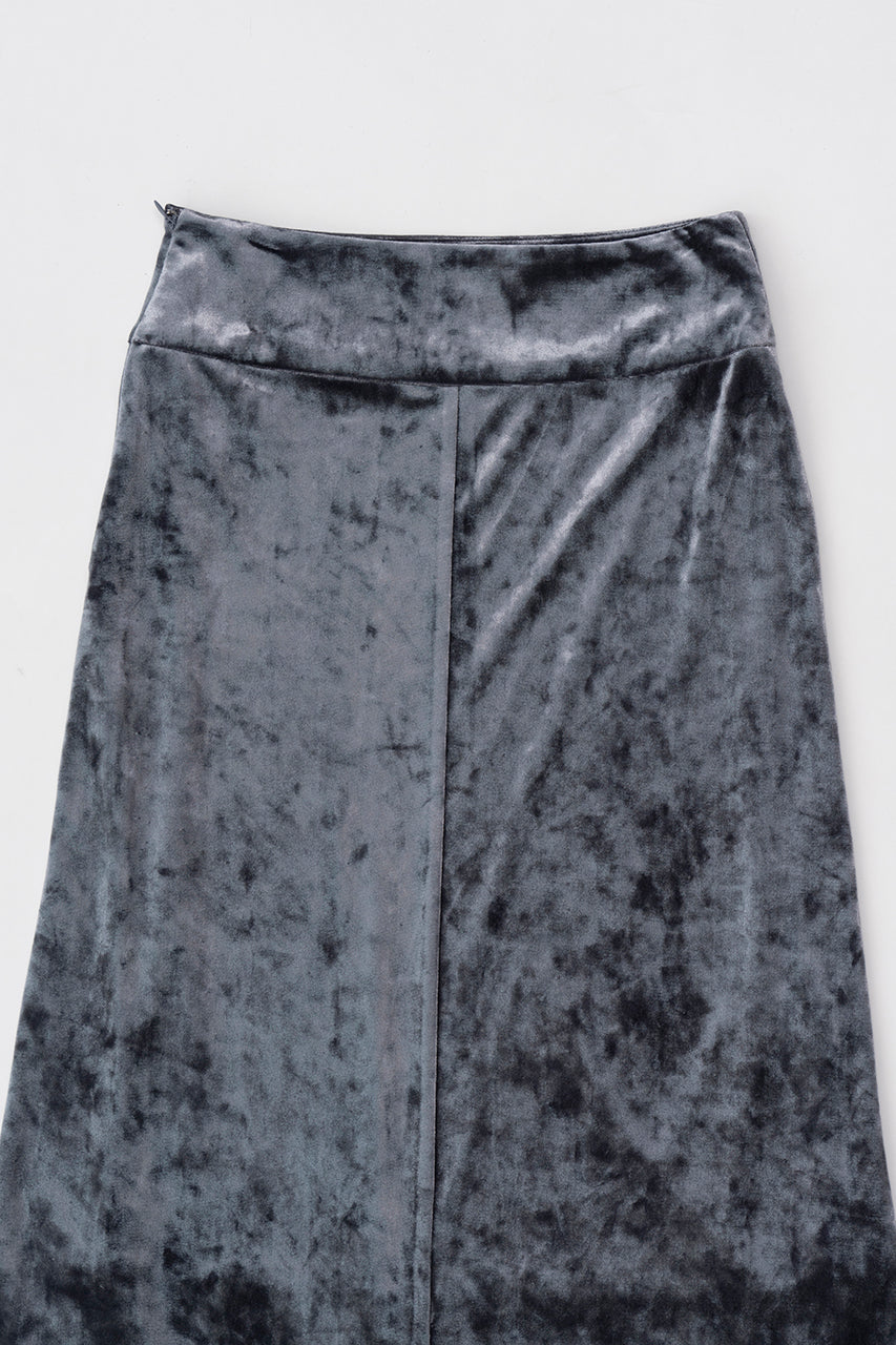 Crashed Velour Maxi Skirt
