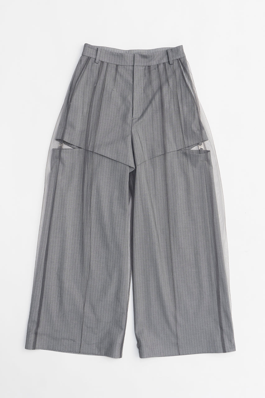 【25 SPRING PRE ORDER】Tulle Layered Slacks