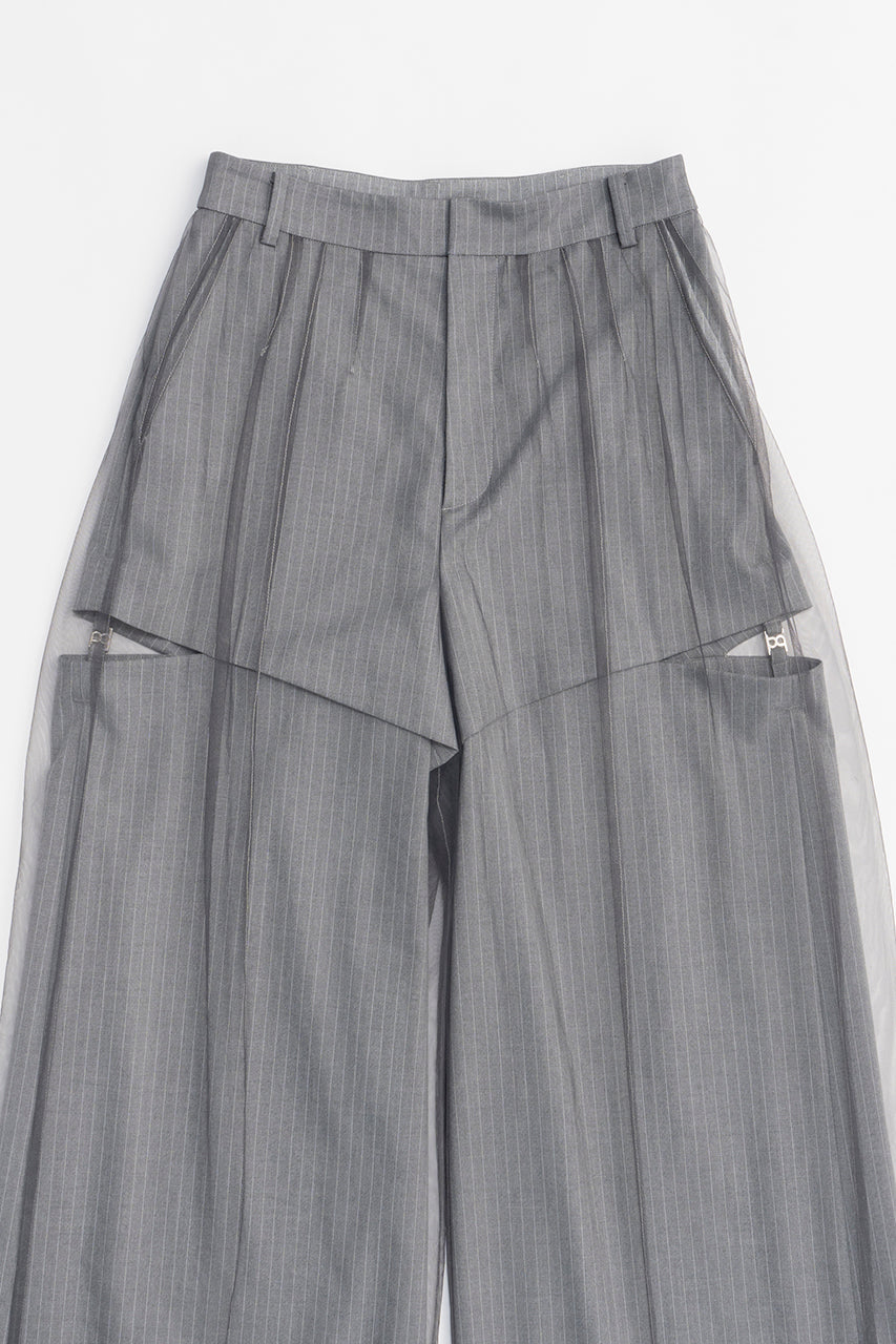 【25 SPRING PRE ORDER】Tulle Layered Slacks