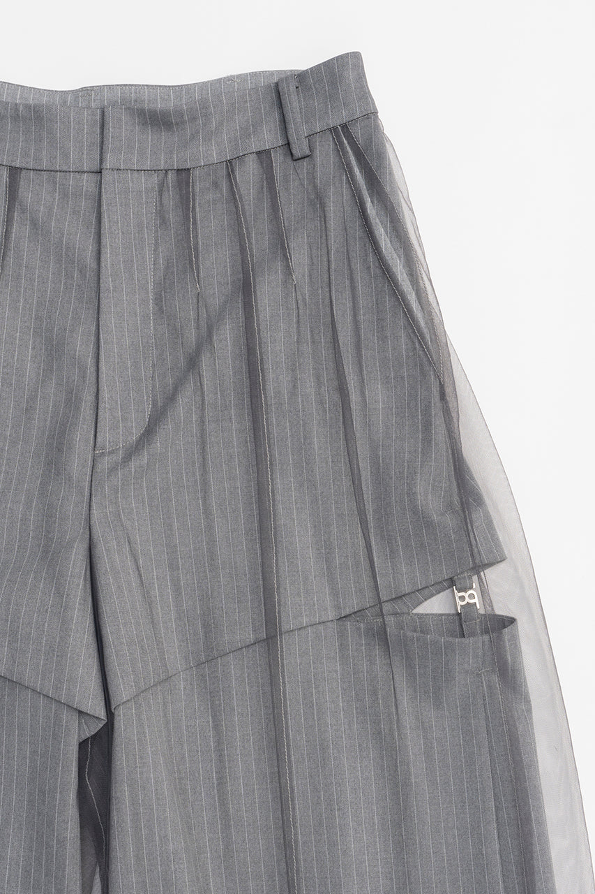 【25 SPRING PRE ORDER】Tulle Layered Slacks