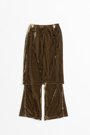 Layered Velour Pants - 2026AUTUMN