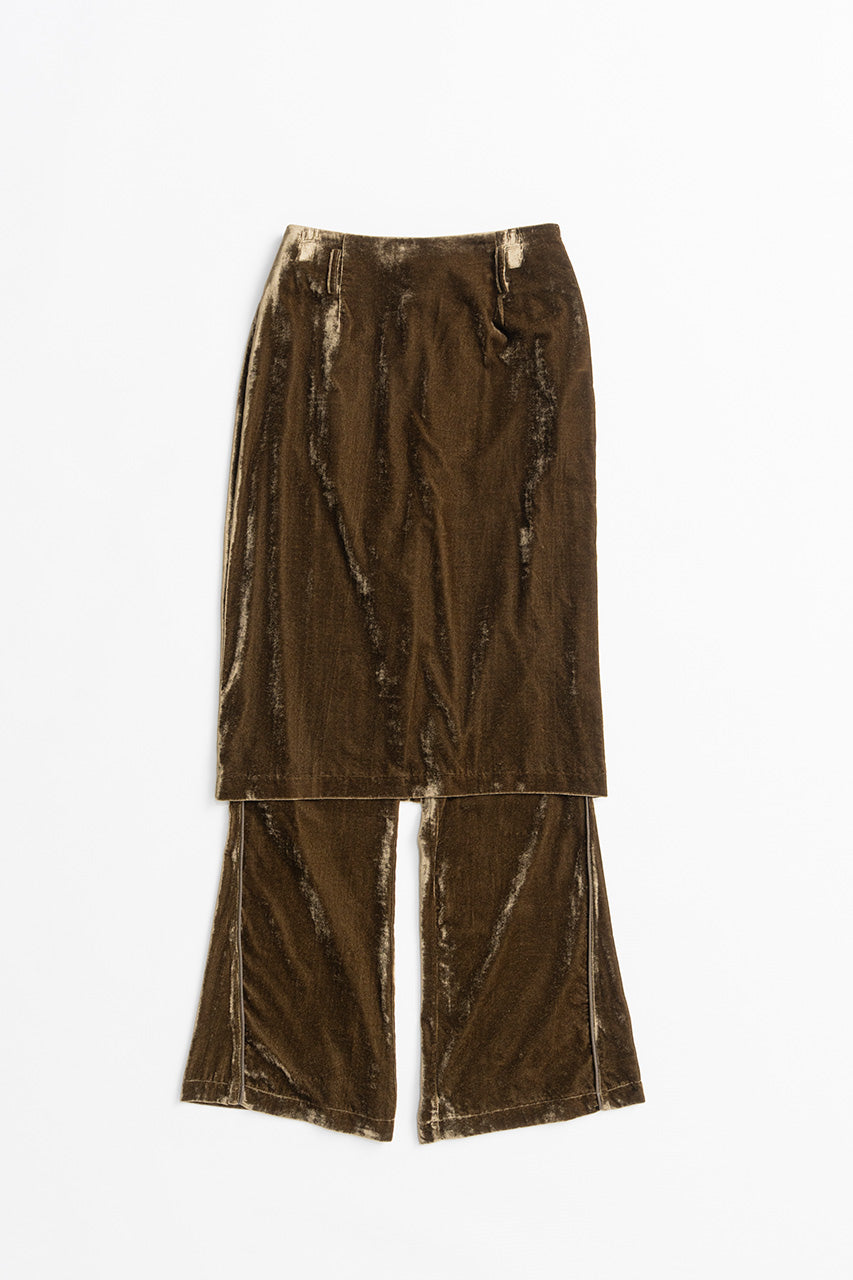 Layered Velour Pants - 2026AUTUMN