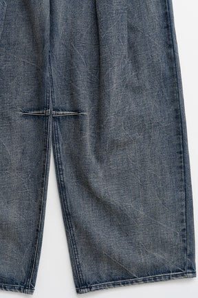 Crinkle Denim Wide Pants - 2026AUTUMN