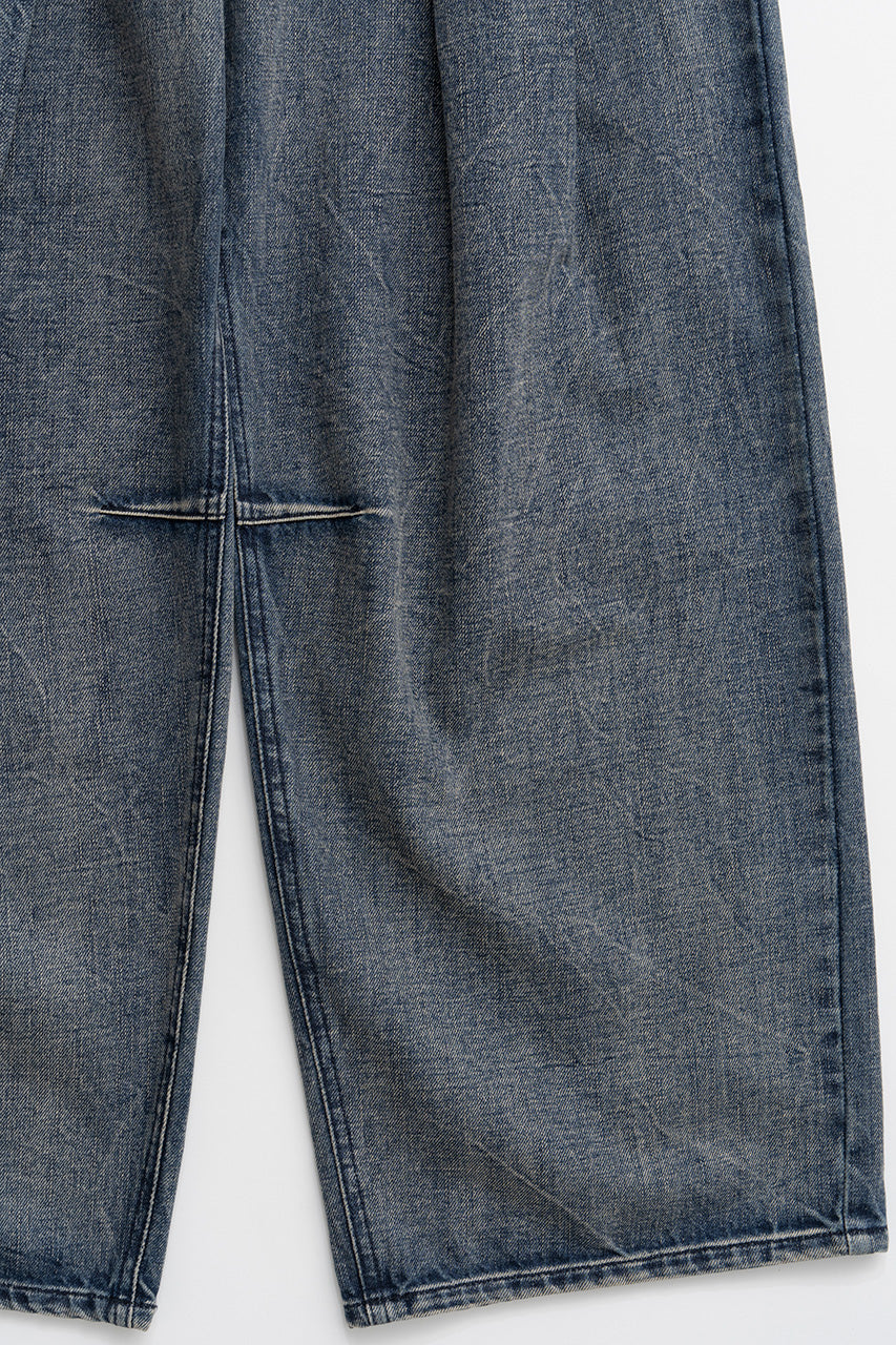 Crinkle Denim Wide Pants - 2026AUTUMN