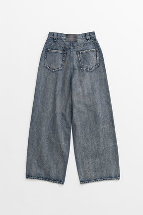 Crinkle Denim Wide Pants - 2026AUTUMN
