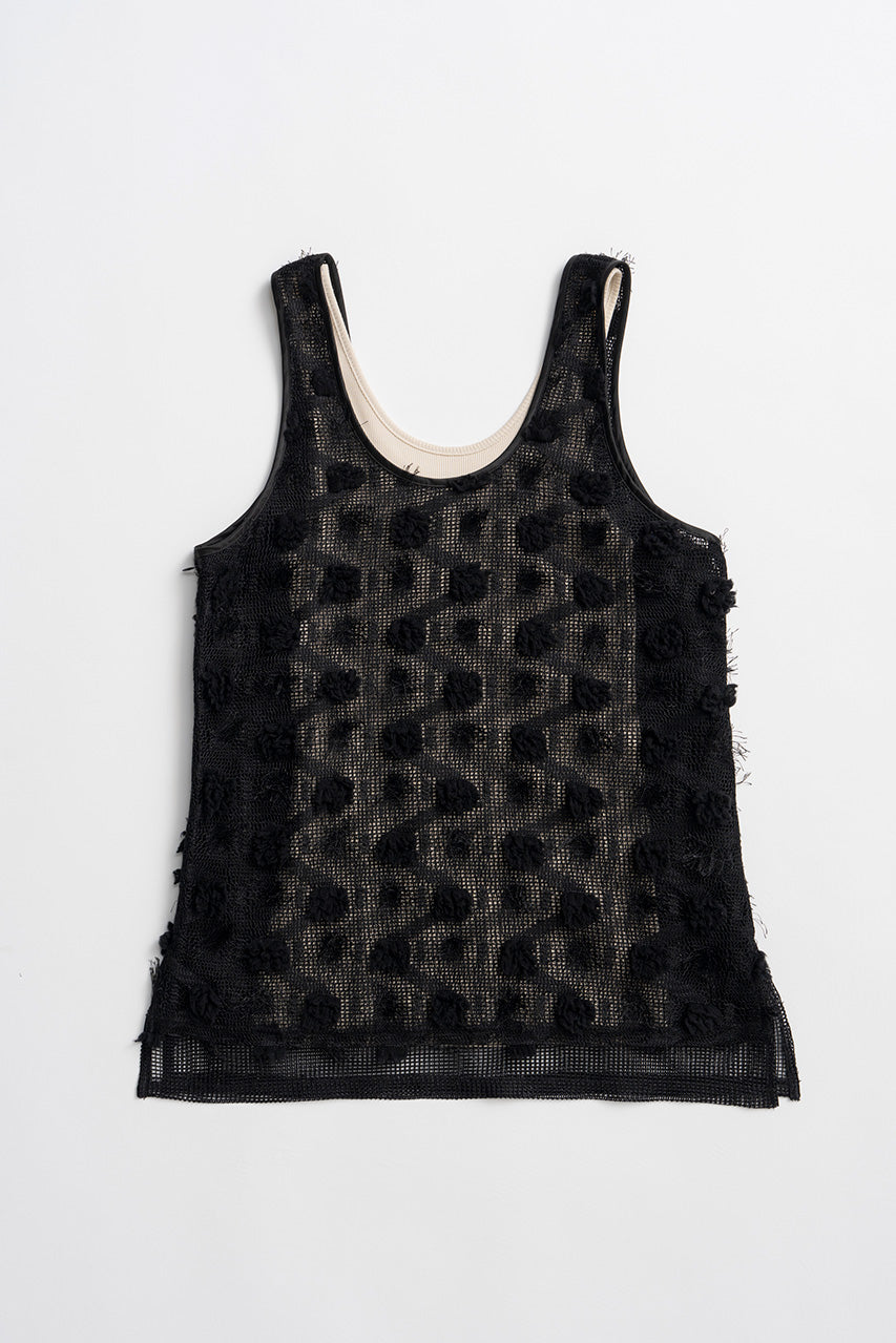 Flower Mesh Layer Tank - 26SUMMER 2nd