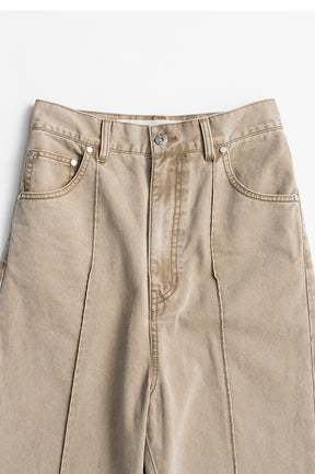 Pintuck High-Waist Straight Pants - 2026AUTUMN