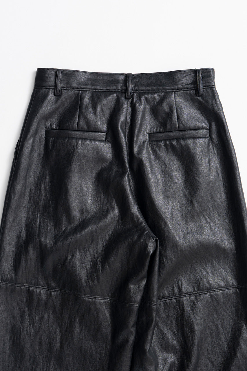 Vegan Leather Slit Lace Pants - 2026AUTUMN