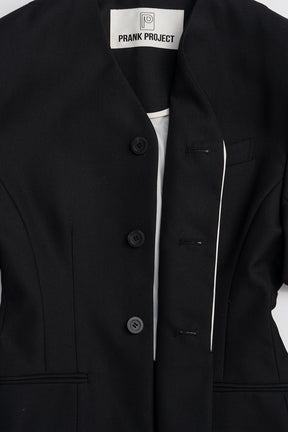 Round Shoulder No-Collar Jacket - 2026 SPRING