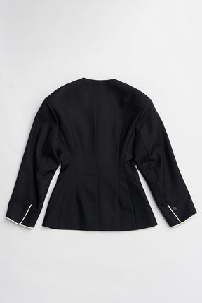 Round Shoulder No-Collar Jacket - 2026 SPRING