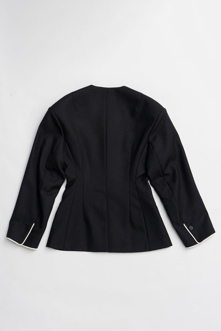Round Shoulder No-Collar Jacket - 2026 SPRING