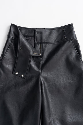 Synthetic Leather Half Pants - 2026AUTUMN