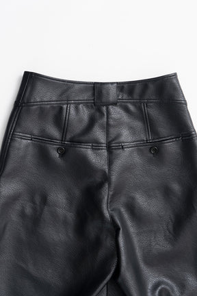 Synthetic Leather Half Pants - 2026AUTUMN