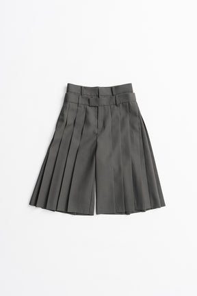 Double-Waist Pleated Half Pants - 2026AUTUMN