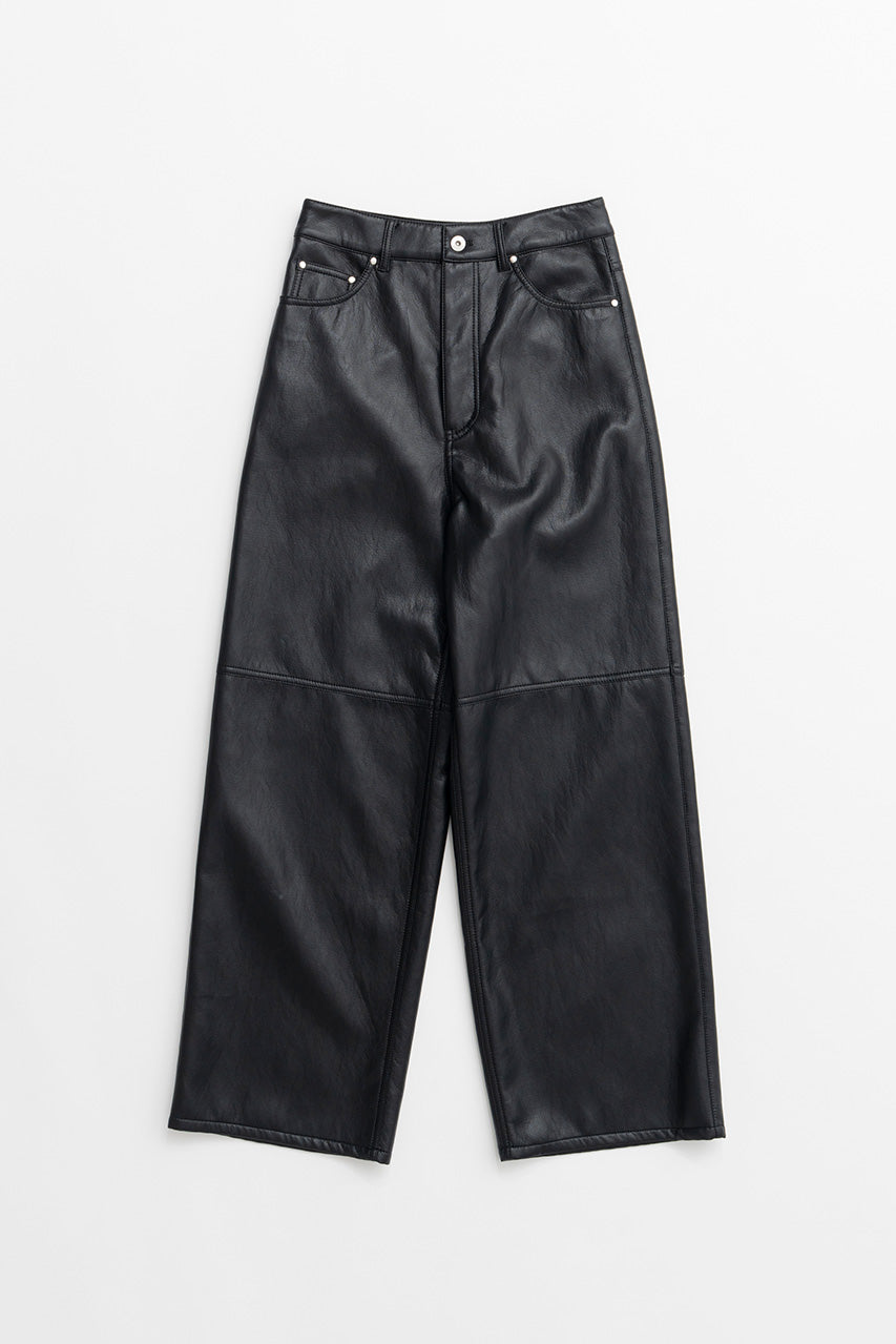 Synthetic Leather Straight Pants - 2026AUTUMN