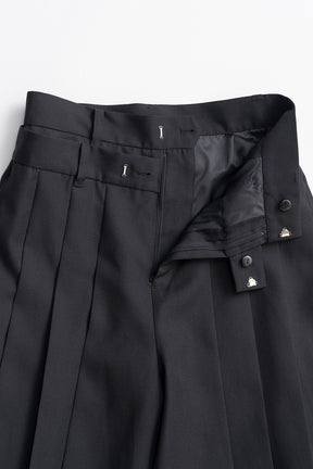 Double-Waist Pleated Half Pants - 2026AUTUMN