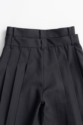 Double-Waist Pleated Half Pants - 2026AUTUMN