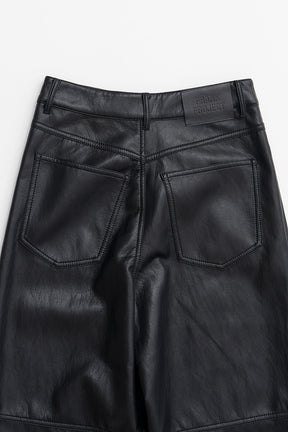 Synthetic Leather Straight Pants - 2026AUTUMN