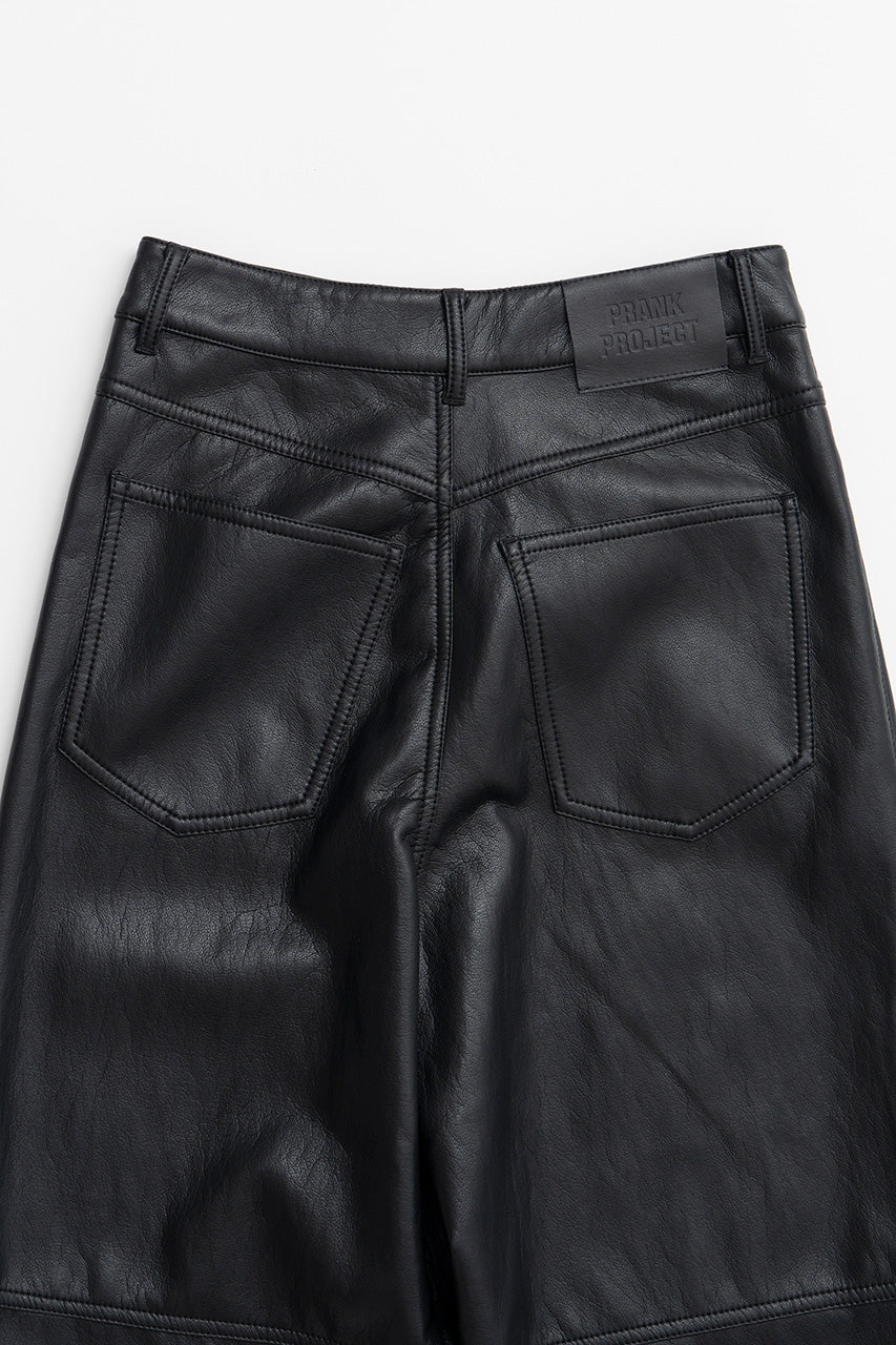 Synthetic Leather Straight Pants - 2026AUTUMN
