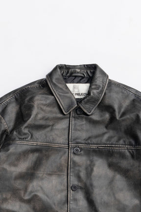 Padded Leather Car Coat - 2025 AUTUMN