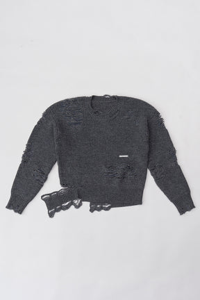 【SALE】Hard Crashed Knit Pullover