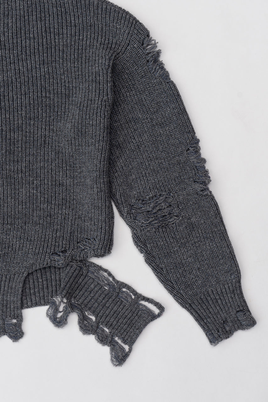 【SALE】Hard Crashed Knit Pullover