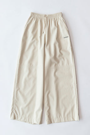 Synthetic Leather Voluminous Wide Pants
